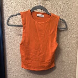 Babaton Vibrant Orange Crop Top